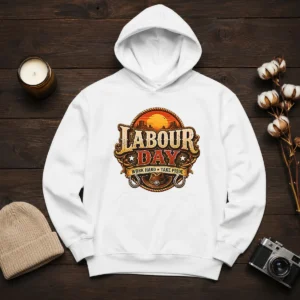 Funny Western Labour Day Work Hard Take Pride Cowboy Hoodie