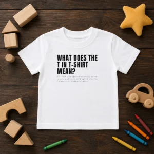 Funny What Does The T In Mean T Shirt Definition Kids T-Shirt