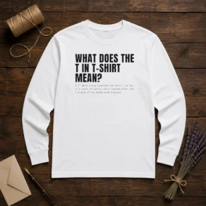 Funny What Does The T In Mean T Shirt Definition Long Sleeve Shirt