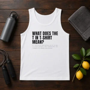 Funny What Does The T In Mean T Shirt Definition Tank Top