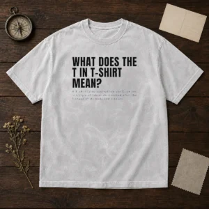 Funny What Does The T In Mean T Shirt Definition Washed T-Shirt