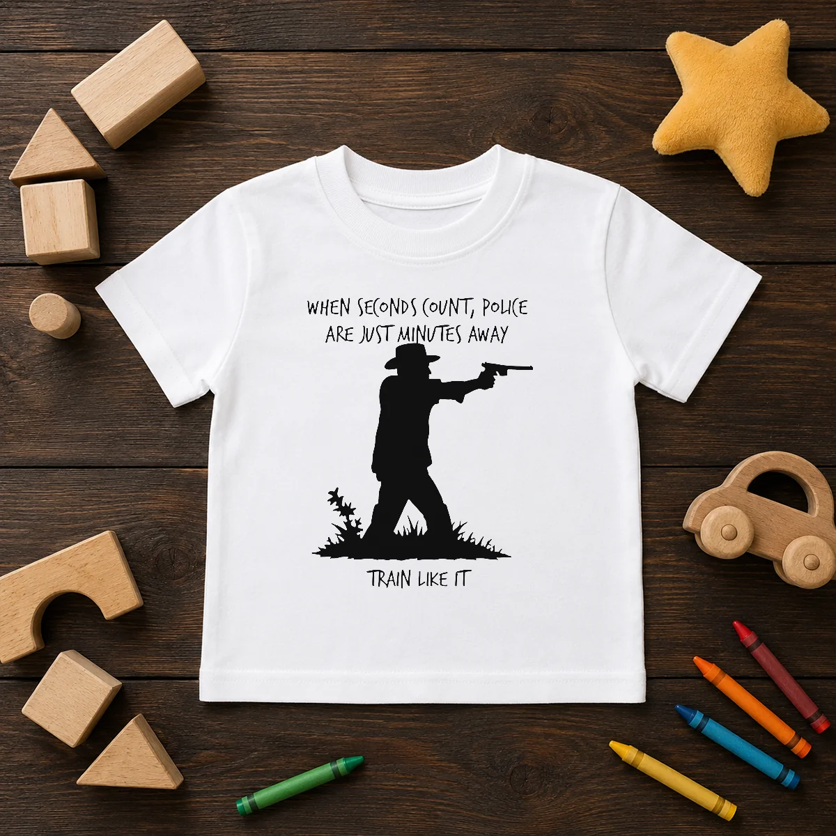 Funny When Seconds Count Police Are Just Minutes Away Train Like It Kids T-Shirt