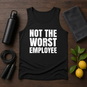 Good Distressed Not The Worst Employee Office Tank Top