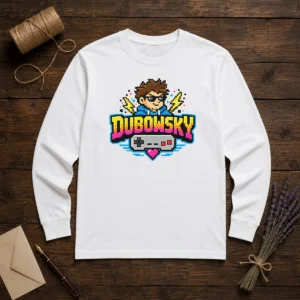 Good Dubowsky Pixel Art Gamer Controller Retro Logo Long Sleeve Shirt