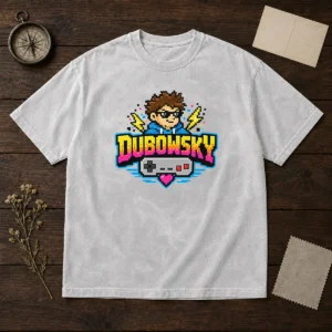 Good Dubowsky Pixel Art Gamer Controller Retro Logo Washed T-Shirt
