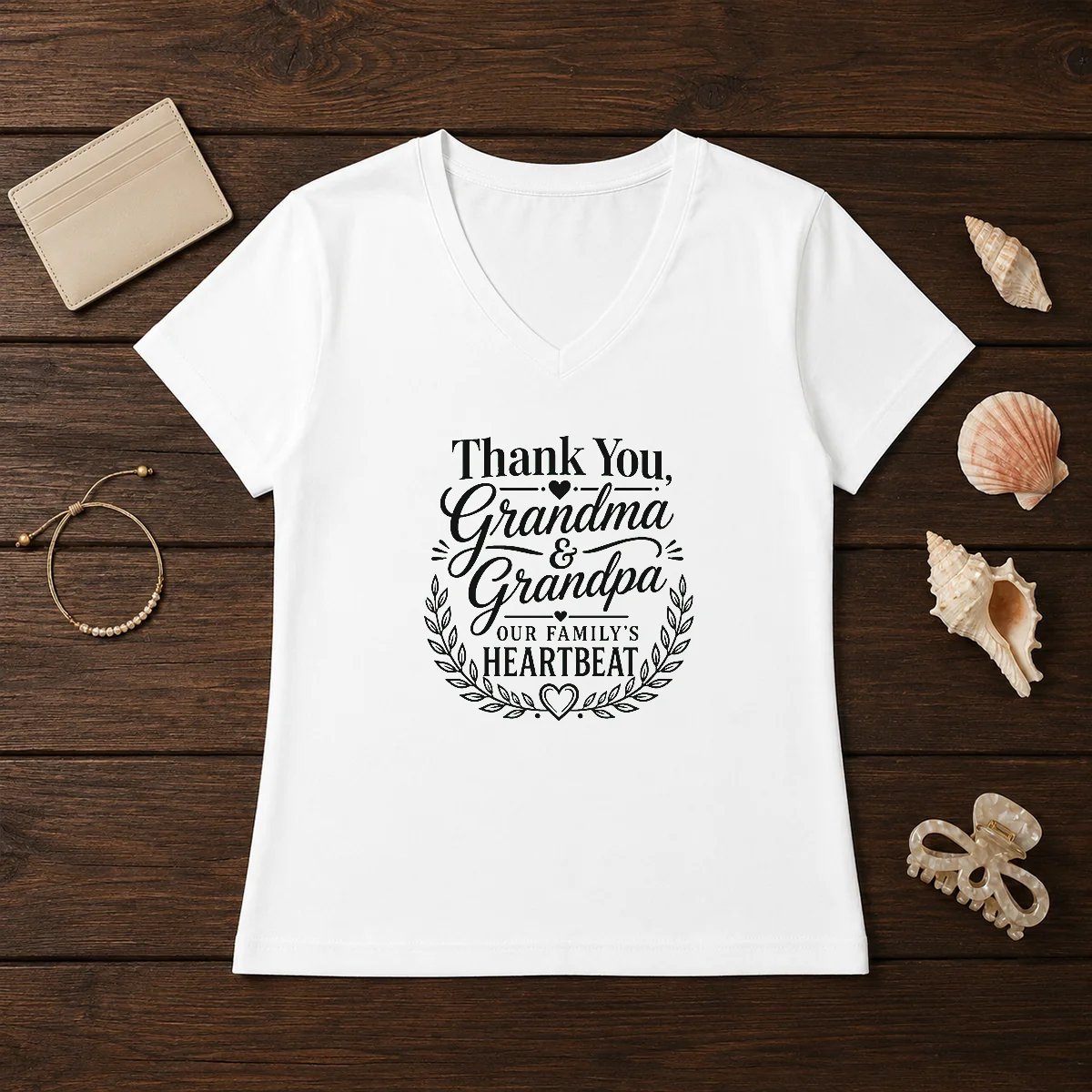 Good Grandparents Day Thank You Line V-Neck Shirt Good Grandparents Day Thank You Line V-Neck Shirt