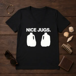 Good Jugs Milk Gallon Sarcastic V-Neck Shirt