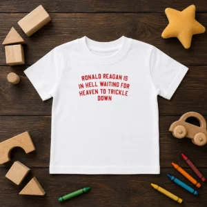 Good Ronald Reagan Is In Hell Waiting For Heaven Kids T-Shirt