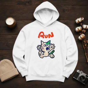 Good Running Scared Cartoon Cat Hoodie
