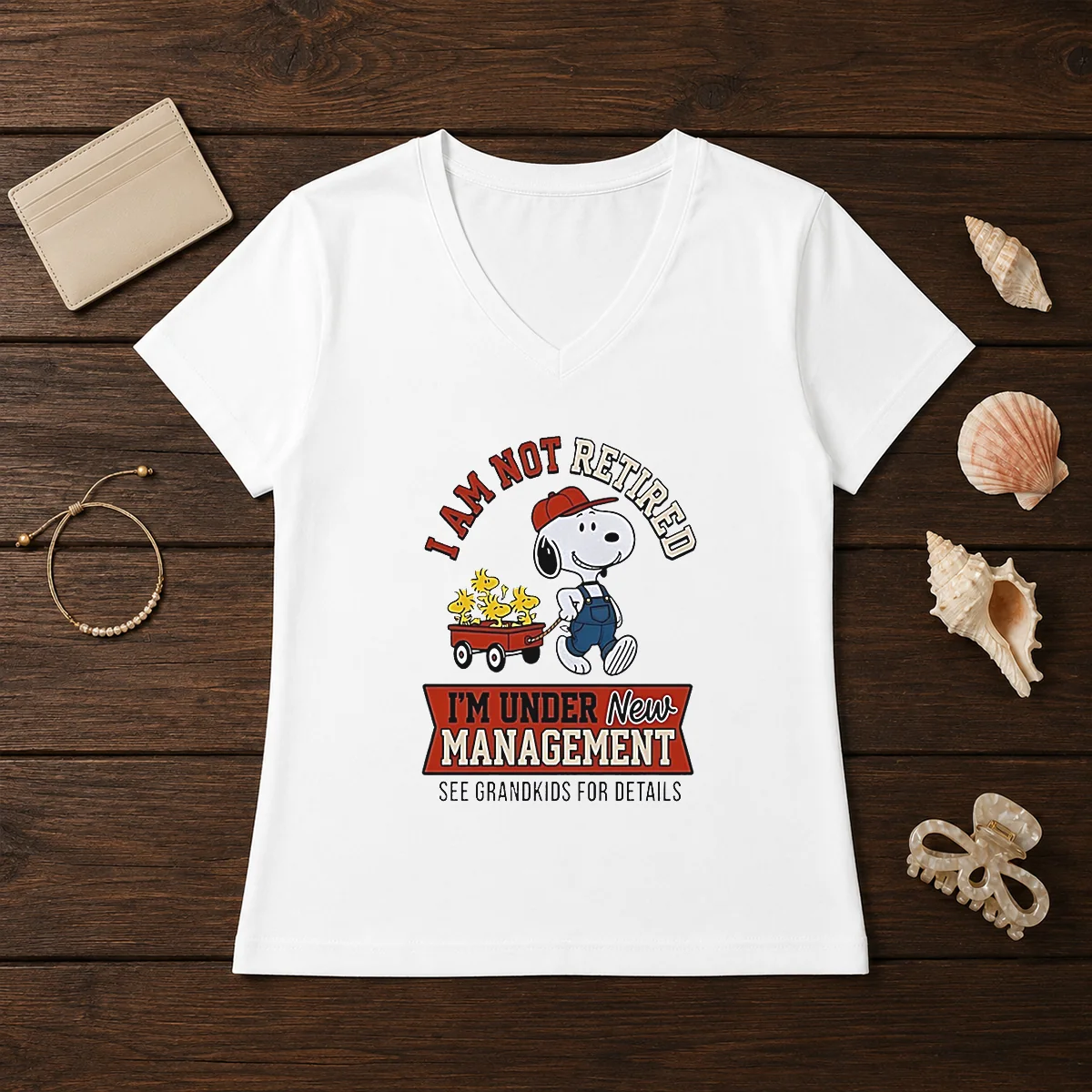 Good Snoopy I Am Not Retired V-Neck Shirt Good Snoopy I Am Not Retired V-Neck Shirt