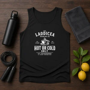 Good The Laodicea Brewing Co Hot Or Cold Only Revelation 3 14 22 Tank Top