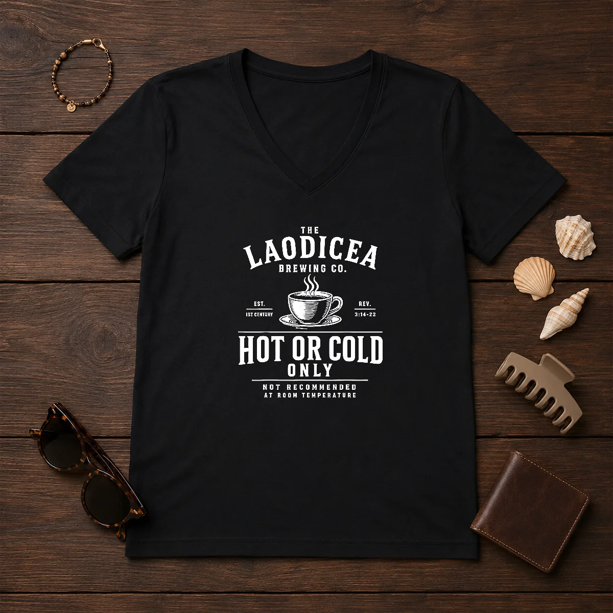 Good The Laodicea Brewing Co Hot V-Neck Shirt Good The Laodicea Brewing Co Hot V-Neck Shirt