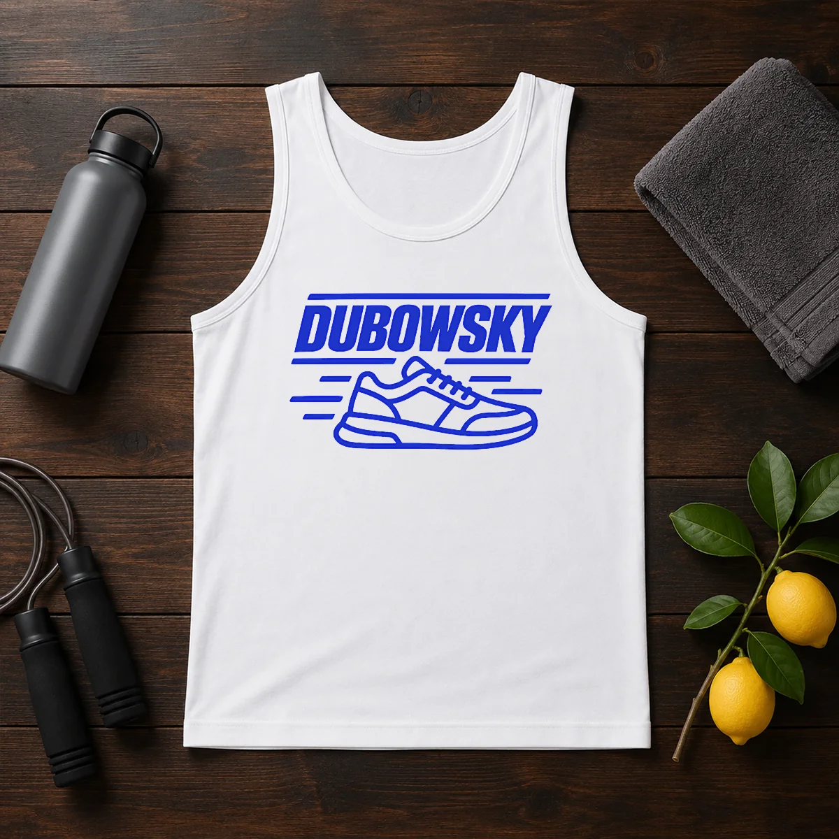 Hot Dubowsky Sneaker Speed Lines Minimalist Logo Tank Top