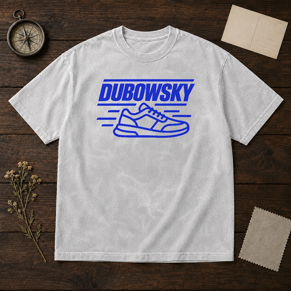 Hot Dubowsky Sneaker Speed Lines Minimalist Logo Washed T-Shirt
