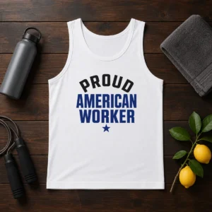 Hot Labour Day Proud American Worker Minimalist Tank Top