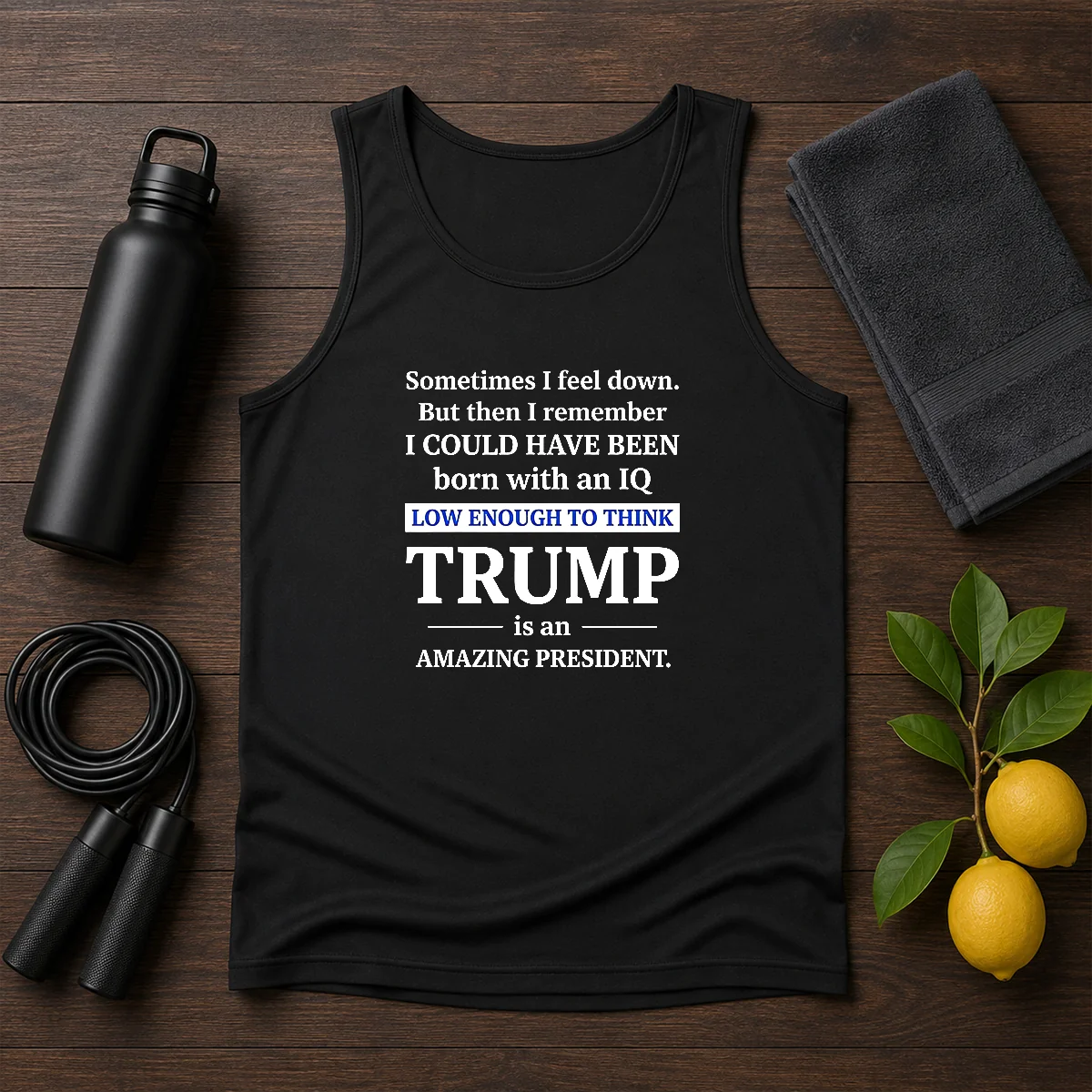 Hot Trump Is An Amazing President IQ Satire Tank Top