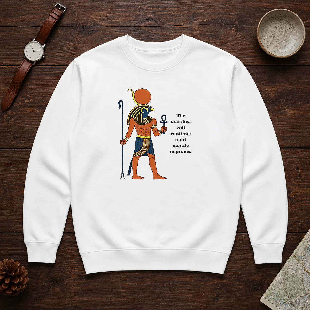 Nice Ra The Diarrhea Will Continue Until Morale Improves Sweater