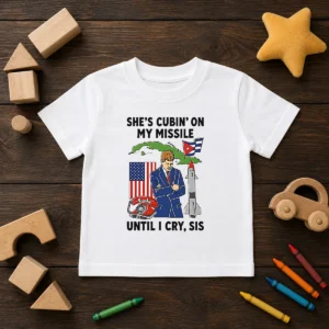 Nice She'S Cubin' On My Missile Until I Cry Sis John F Kennedy Kids T-Shirt