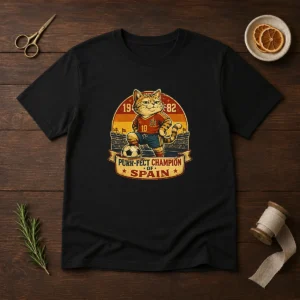 Nice Vintage Spanish Soccer Cat Meme Funny