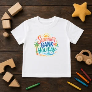 Nice Watercolor Summer Bank Holiday Beach Palm Starfish Kids T-Shirt