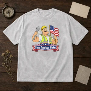 Official Labour Day Celebration Proud American Washed T-Shirt