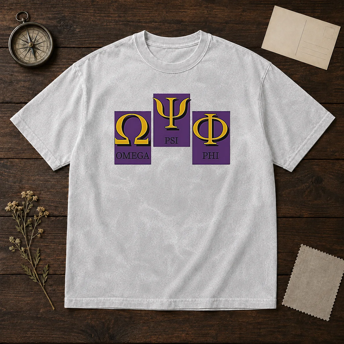 Official Omega PSI PHI Logo Washed T-Shirt