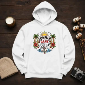 Official Traditional Tattoo Summer Bank Holiday Anchor Hibiscus Hoodie