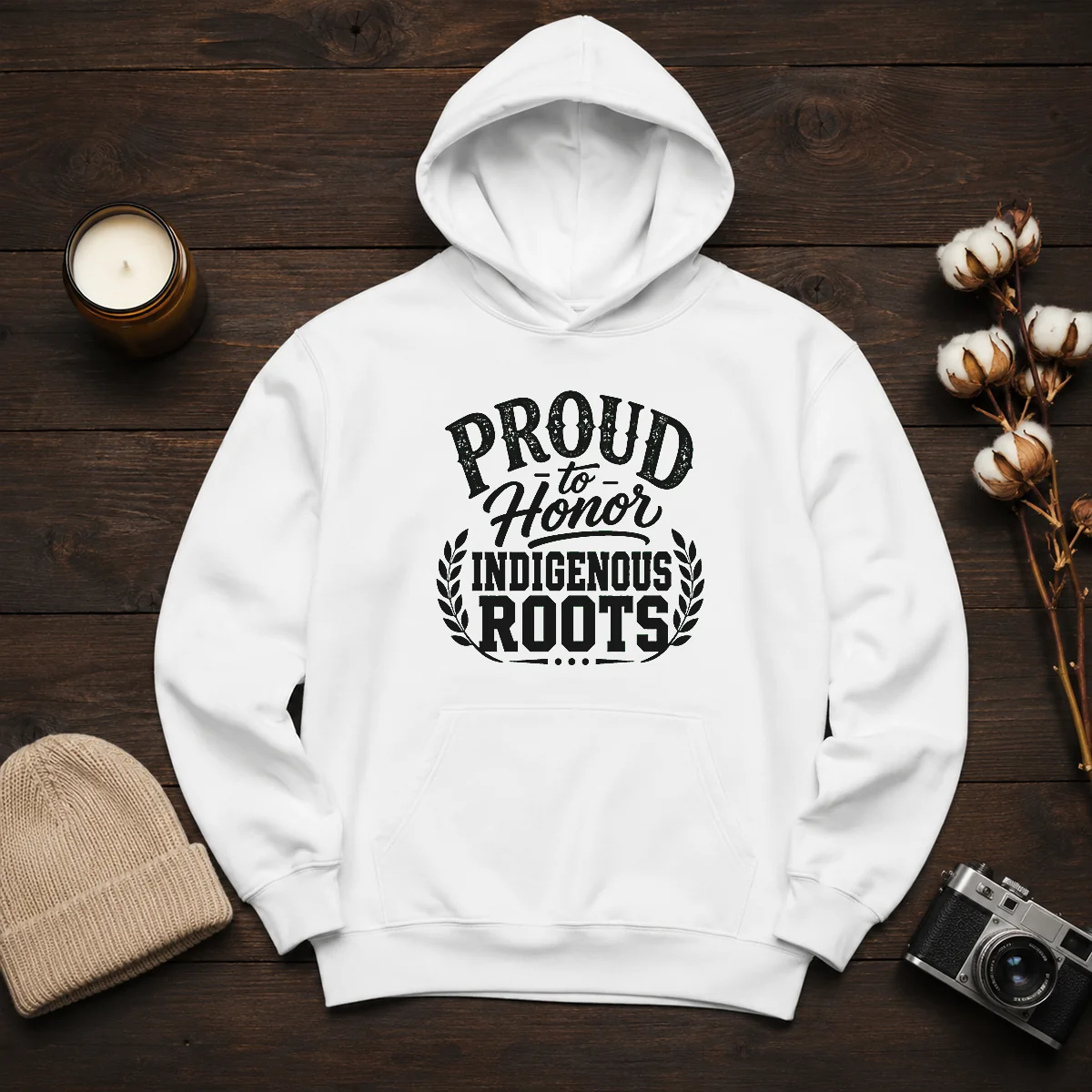 Original Indigenous Peoples Day Pride Silhouette Hoodie