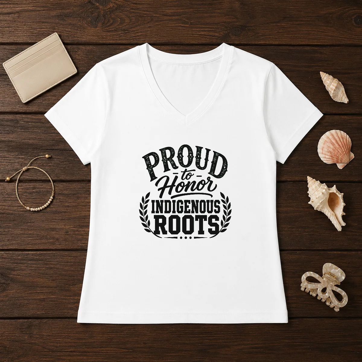 Original Indigenous Peoples Day Pride Silhouette V-Neck Shirt Original Indigenous Peoples Day Pride Silhouette V-Neck Shirt