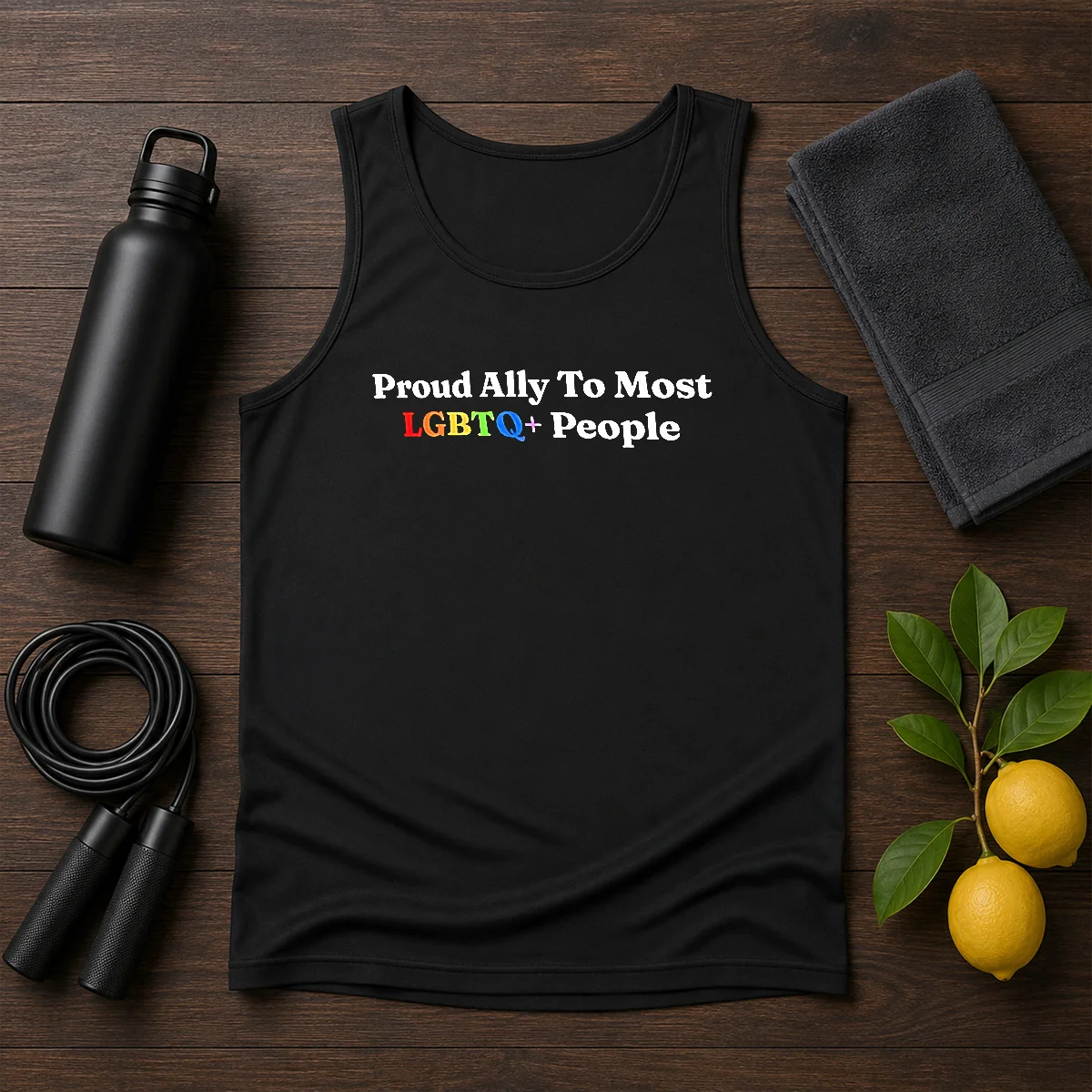 Original Proud Ally To Most LGBTQ People Tank Top