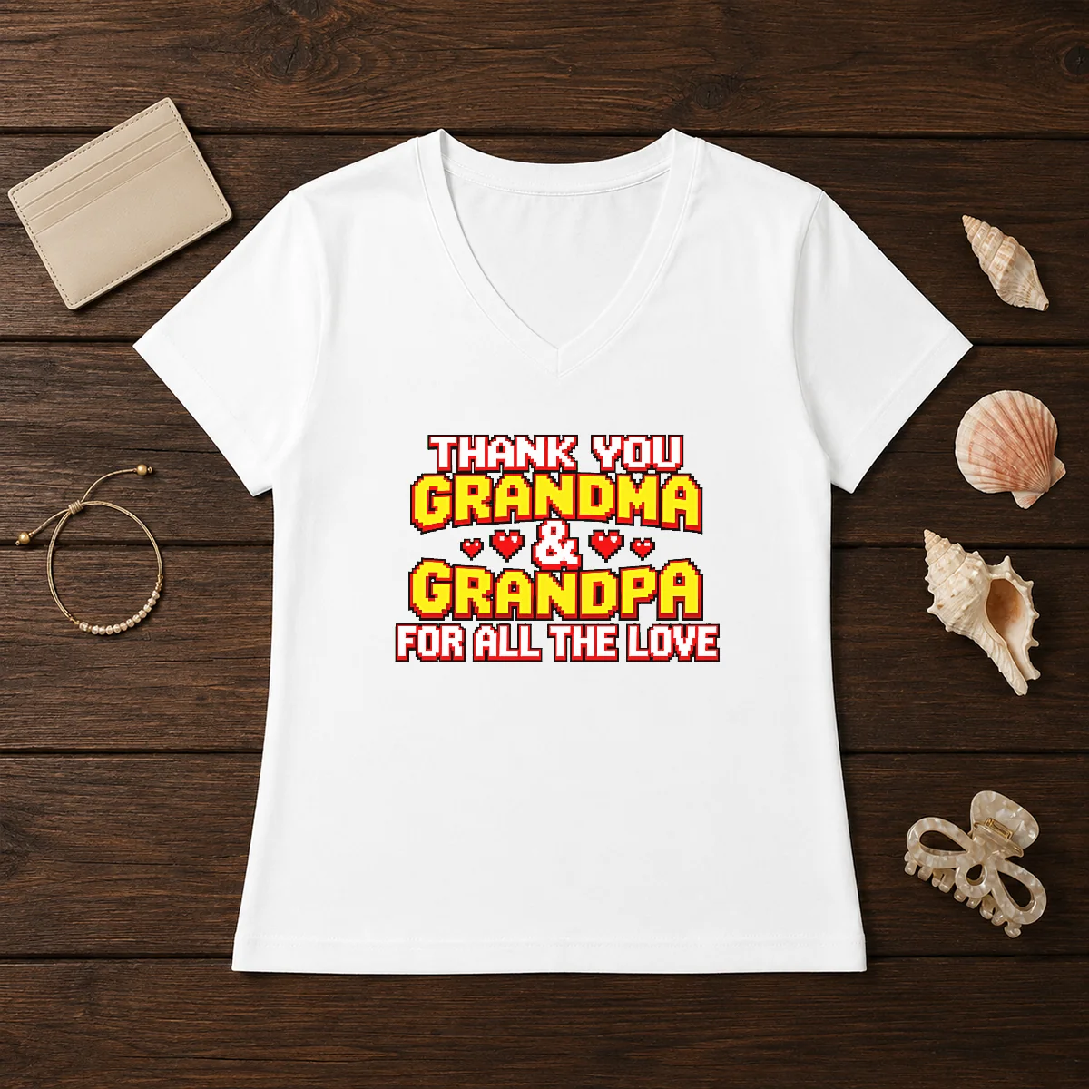 Original Thank You Grandparents Day Heartfelt V-Neck Shirt Original Thank You Grandparents Day Heartfelt V-Neck Shirt