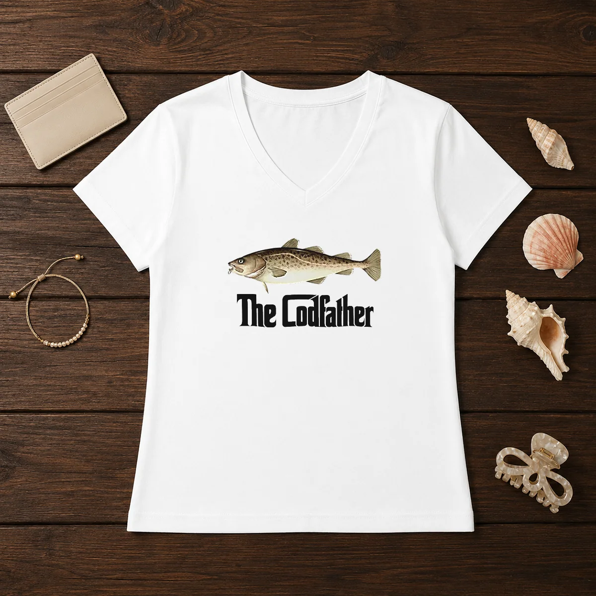 Original The Codfather The Godfather V-Neck Shirt Original The Codfather The Godfather V-Neck Shirt