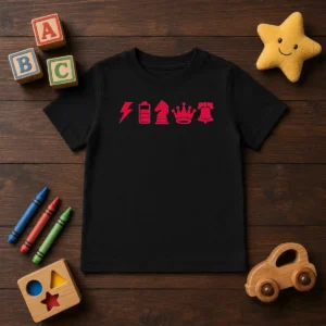 Premium Philadelphia 76ers Iconography Symbols NBA Kids T-Shirt
