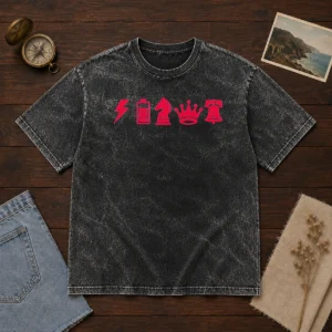 Premium Philadelphia 76ers Iconography Symbols NBA Washed T-Shirt