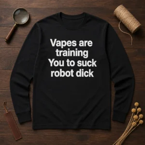 Premium Vapes Are Training You To Suck Robot Dick Long Sleeve Shirt