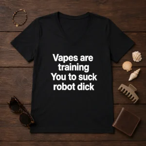 Premium Vapes Are Training You To Suck Robot Dick V-Neck Shirt