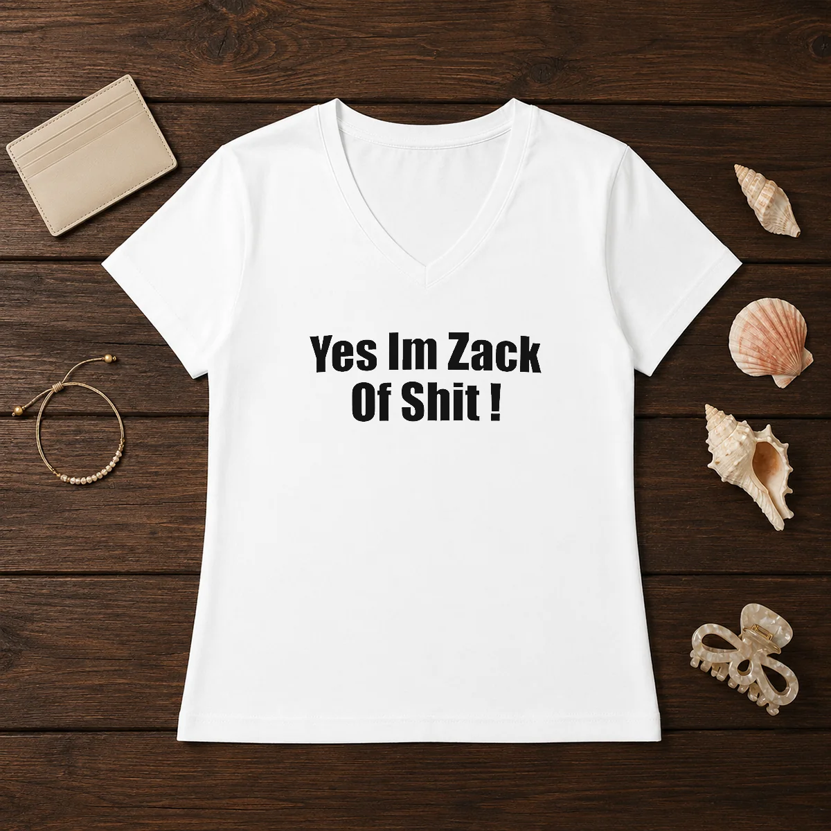 Premium Yes I'M Zack Of Shit V-Neck Shirt Premium Yes I'M Zack Of Shit V-Neck Shirt