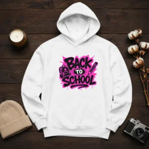 Pretty Cute Cartoon Back To School Apple Pencil Stars Hoodie