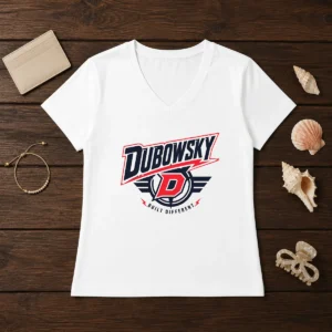 Pretty Dubowsky Built Different Lightning Bolt Sports Logo V-Neck Shirt