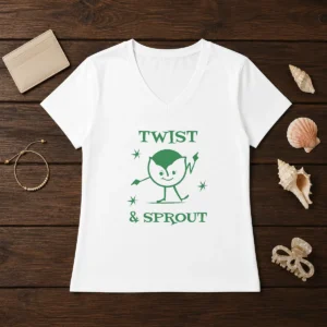 Pretty Twist And Sprout Dancing Vegetable Character Shirt