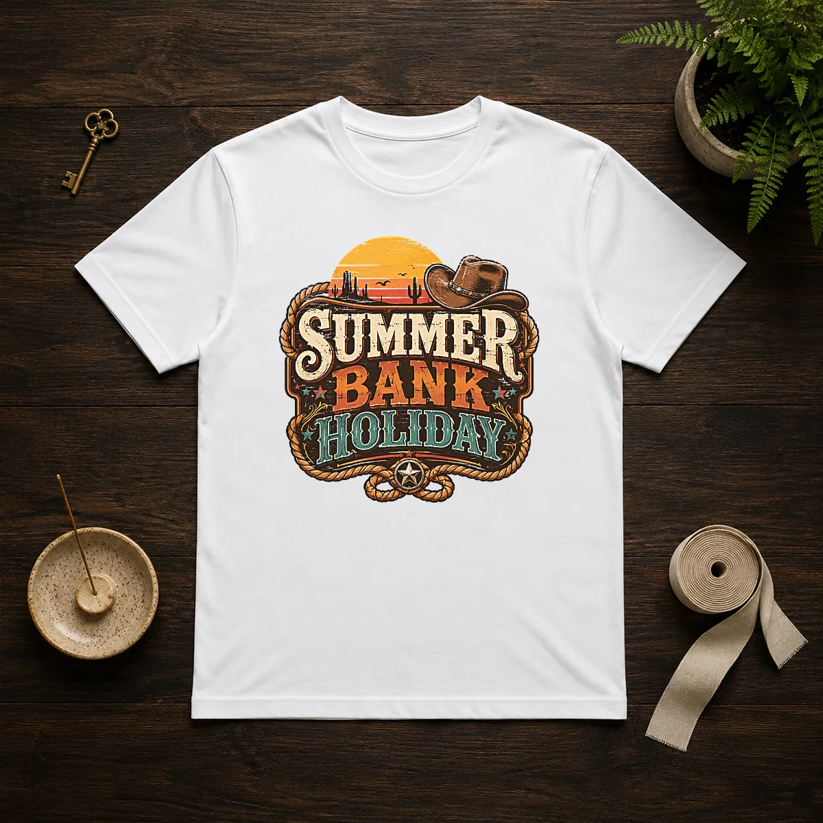 Pretty Western Cowboy Summer Bank Holiday Shirt Pretty Western Cowboy Summer Bank Holiday Shirt