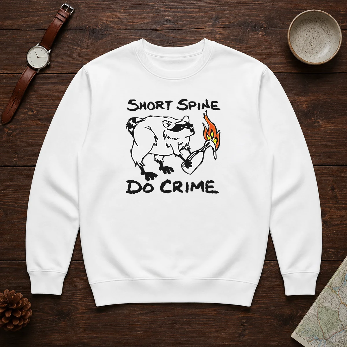 Top Raccoon Short Spine Do Crime Sweater